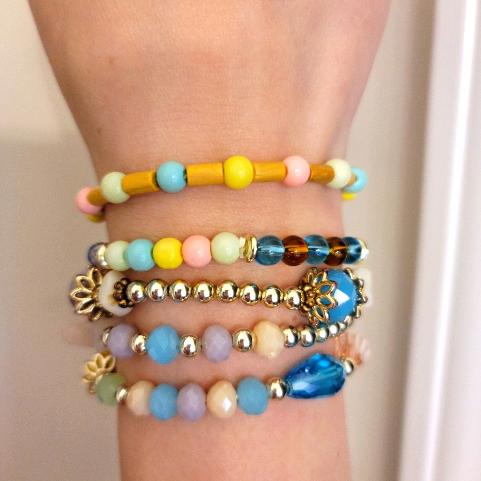 Spring Colored Stacking Bracelets